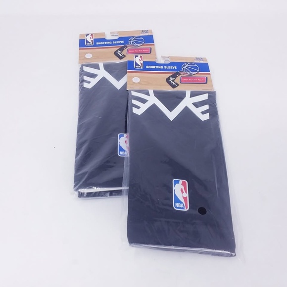 2 NBA Shooting Sleeves Black White - Picture 2 of 2